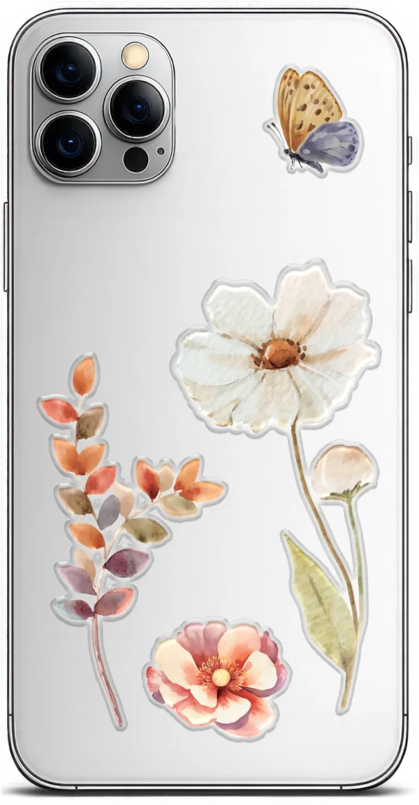STICKDECO™ PHS 355010 — sada dekorů s akvarelovými květinami a listy