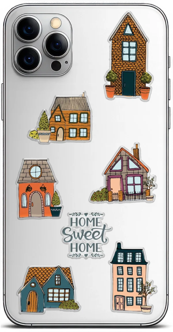 STICKDECO™ PHS 355026 — sada dekorů s ilustrovanými domečky