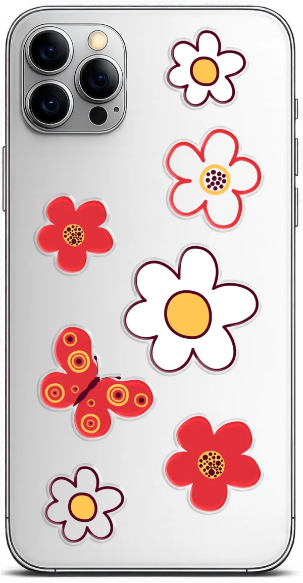 STICKDECO™ PHS 355035 — sada dekorů s barevnými květy a motýlem