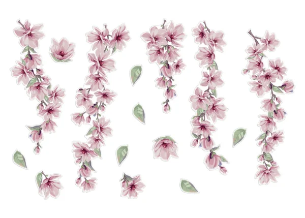 STICKDECO™ PHS 355103 — sada dekorů s kvetoucí magnólií